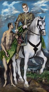 San Martín y el mendigo, 1597-99 de El Greco